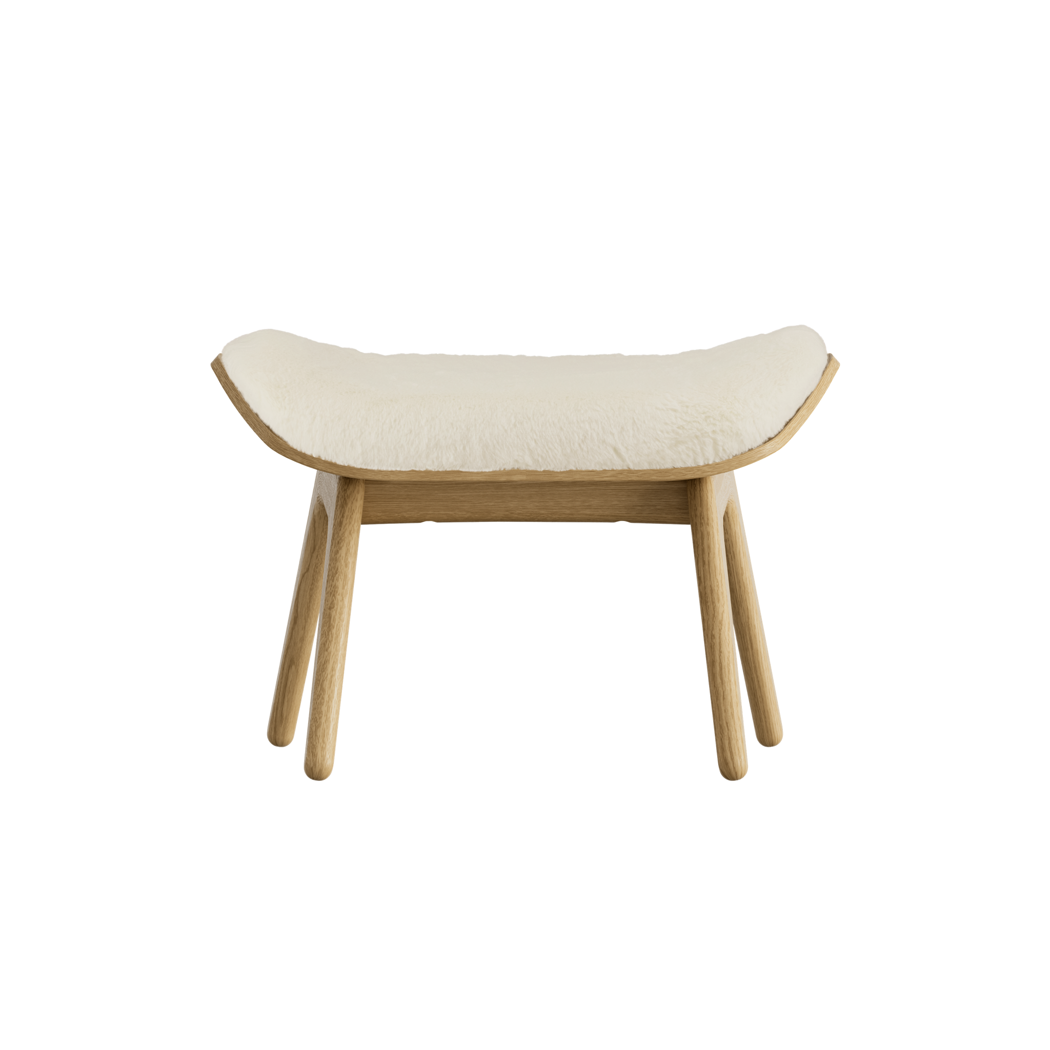 UMAGE Packshot 5583+5583 6 The Reader Ottoman Oak Teddy White