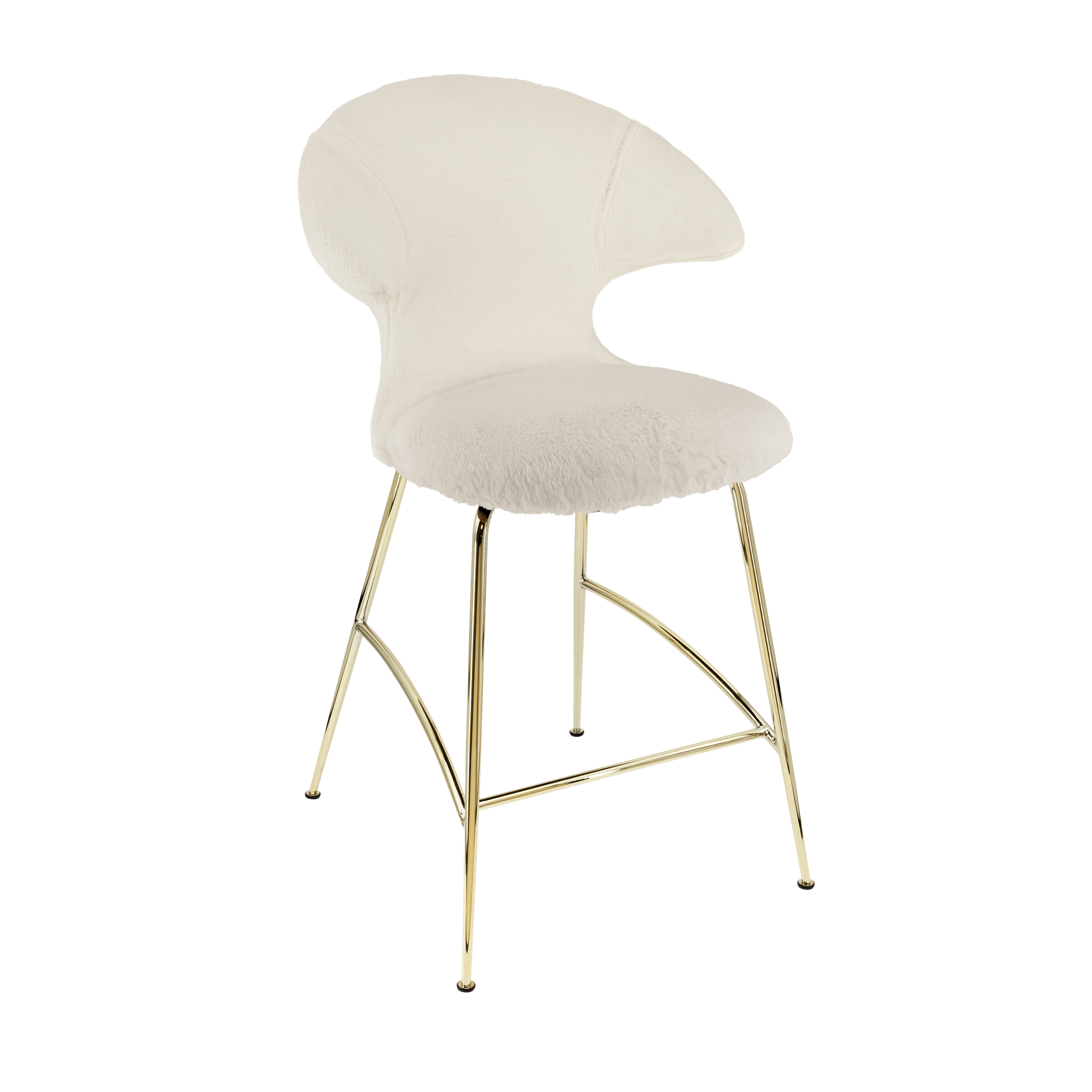 UMAGE Packshot Time Flies Counter Stool Brass Teddy White 1